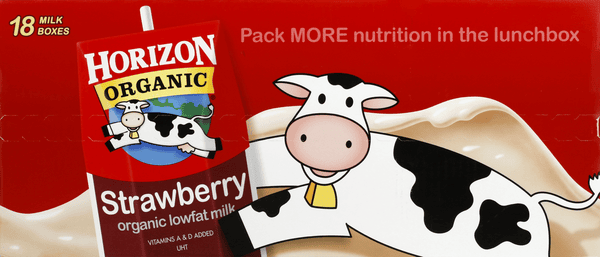 Horizon Organic Strawberry Organic Lowfat Milk 18Pk | Hy-Vee