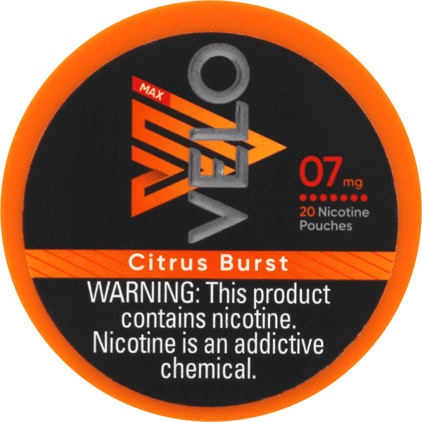 Velo Max Nicotine Pouches, Citrus Burst, 7 Mg | Hy-Vee Aisles