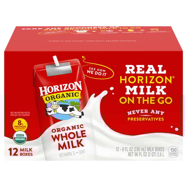 Horizon Organic Whole Milk 12-8 fl. oz. Boxes | Hy-Vee Aisles