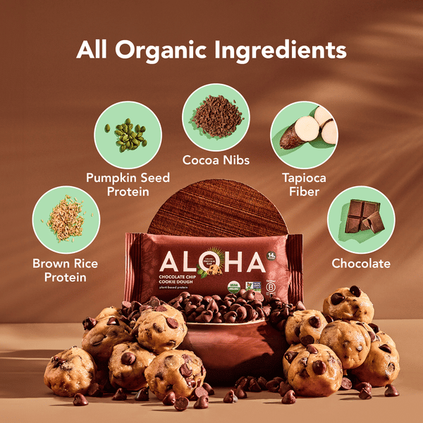 Aloha Protein Bar, Organic, Chocolate Chip Cookie Dough | Hy-Vee