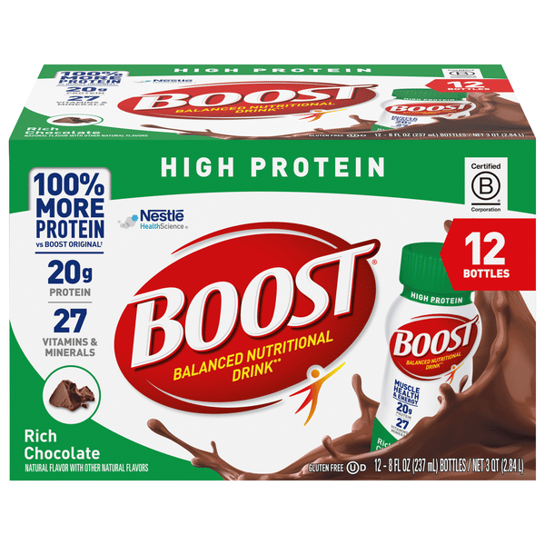 Nestle Boost Rich Chocolate High Protein Complete Nutritional