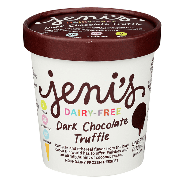 Jeni's Frozen Dessert, Dairy-Free, Dark Chocolate Truffle | Hy-Vee