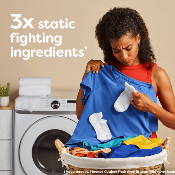 Bounce WrinkleGuard Mega Dryer Sheets, Fabric Softener and Wrinkle