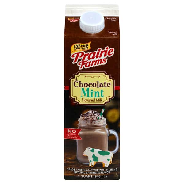 Prairie Farms Chocolate Mint Milk, Quart, 32 Fl Oz | Hy-Vee Aisles