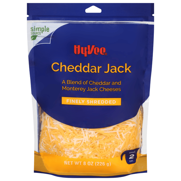 Hy-Vee Finely Shredded Cheddar Jack Natural Cheese | Hy-Vee Aisles