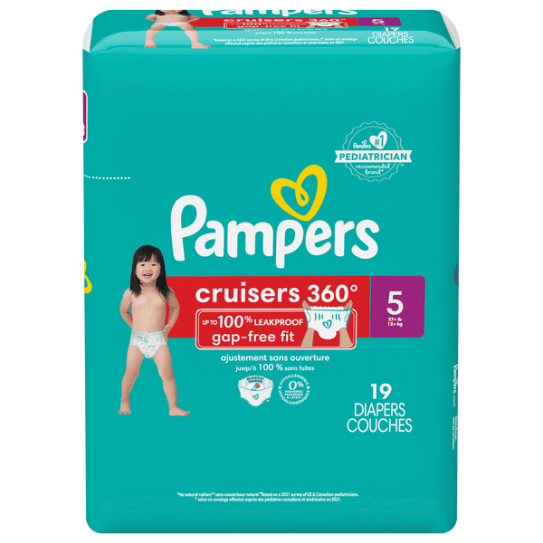 Pampers Diapers, Cruiser 360 Fit, Size 5 Jumbo Pack | Hy-Vee