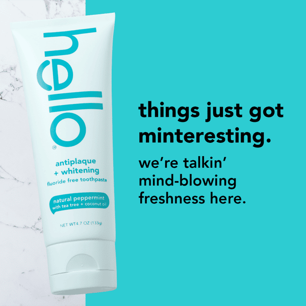 Hello Antiplaque + Whitening Fluoride Free Toothpaste Natural