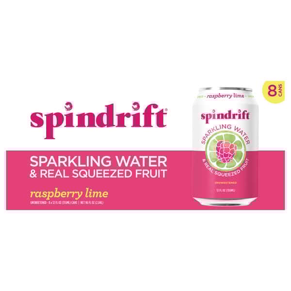 Spindrift Raspberry Lime Sparkling Water 8pk | Hy-Vee Aisles
