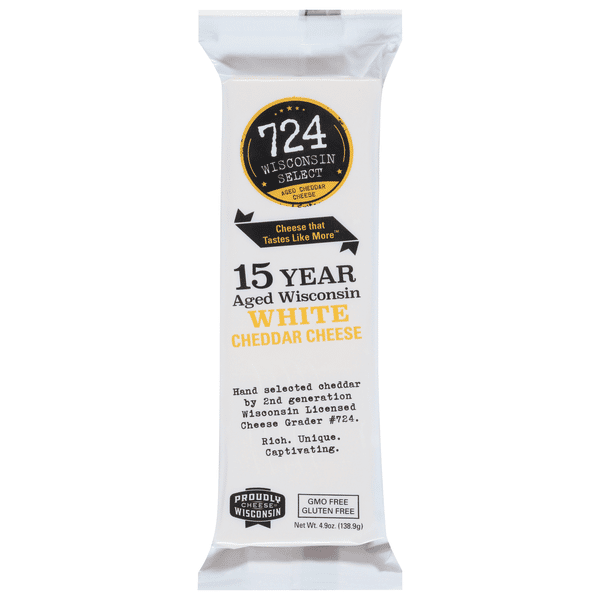 724 Wisconsin Select 15 Year Aged Wisconsin White Cheddar Cheese