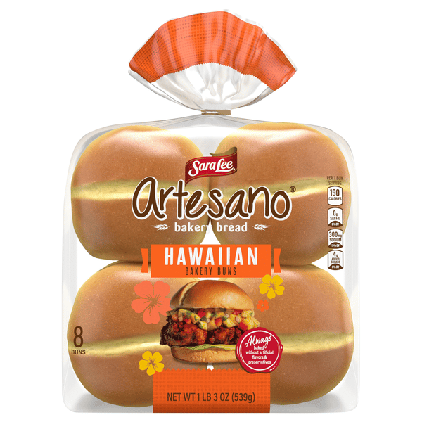 【割引中】他ページにもラババンあり〼❗️ラババン　バラ、セット売り◯ Sara Lee Artesano Bakery Buns, Hawaiian, 8Ct | Hy-Vee Aisles