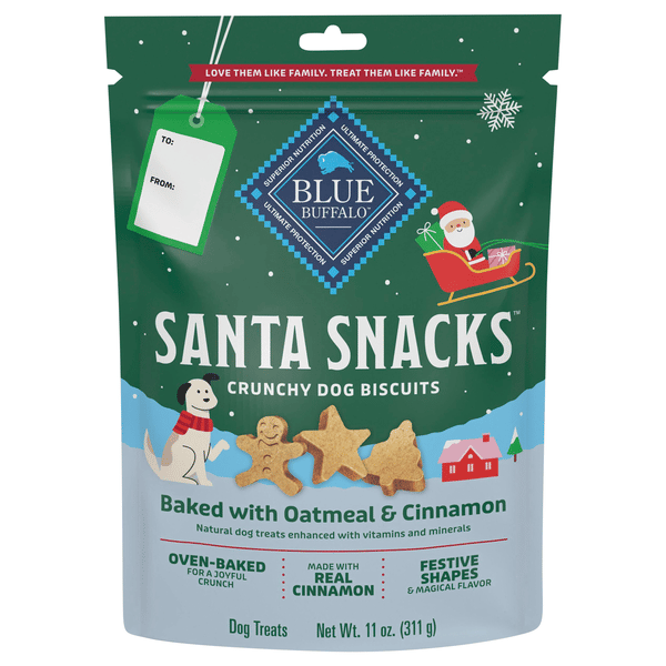 Blue Santa Snacks Crunch Dog Biscuits, Oatmeal & Cinnamon | Hy-Vee