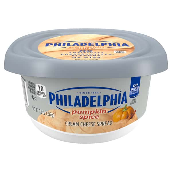 Philadelphia Pumpkin Spice Cream Cheese Spread, 7.5 oz Tub | Hy