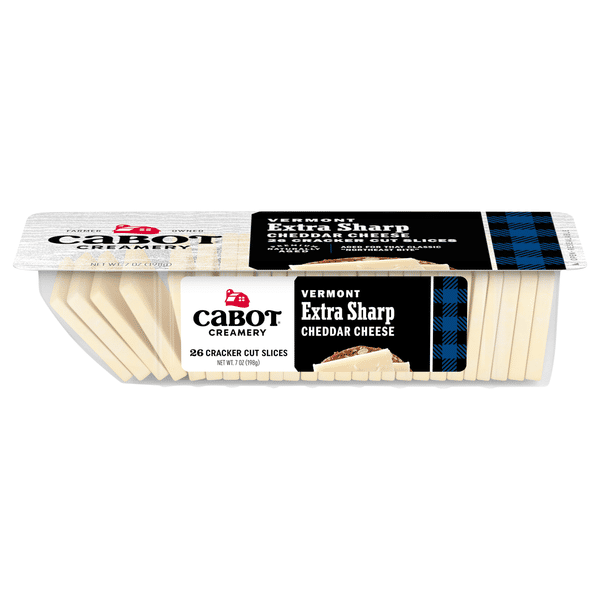 Cabot Vermont Seriously Sharp White Cheddar Cheese Cracker Cut