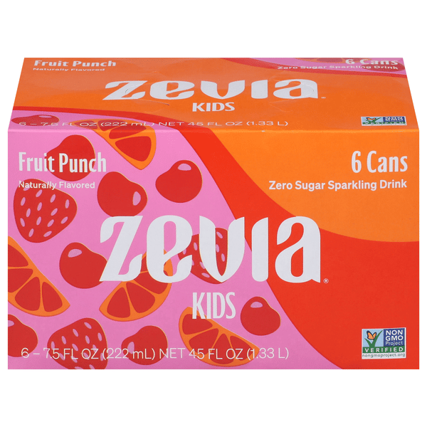 Zevia Kidz Fruit Punch Sparkling Drink 6 Pack | Hy-Vee Aisles