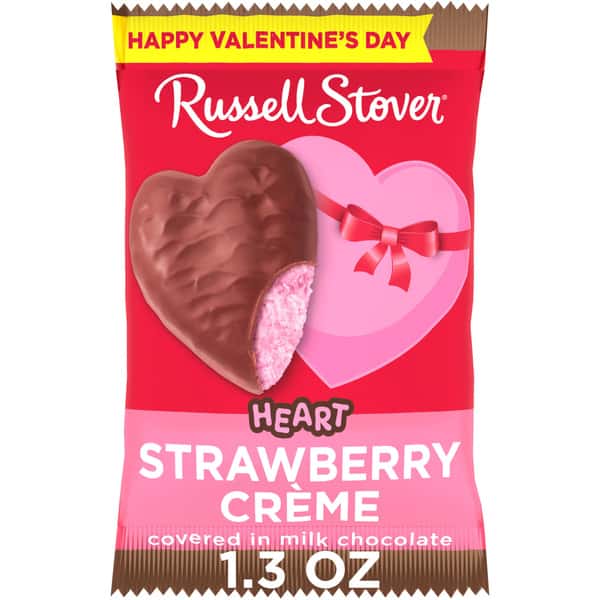 Russell Stover Milk Chocolate, Strawberry Creme Heart | Hy-Vee