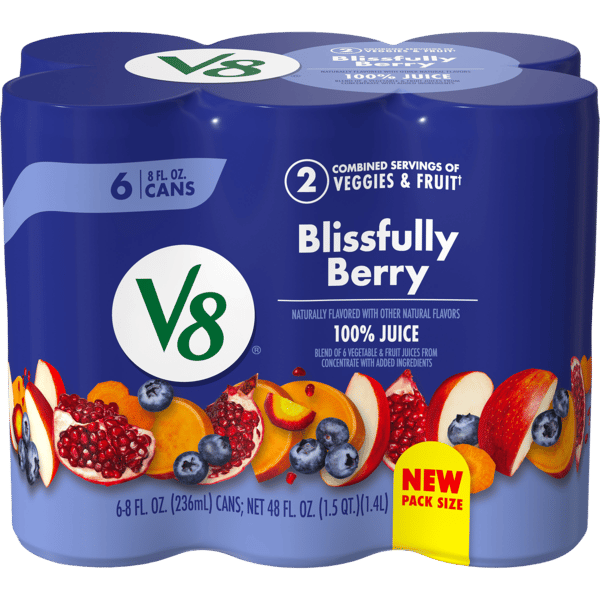 V8 Blissfully Berry 100% Fruit And Vegetable Juice, 6Pk | Hy-Vee