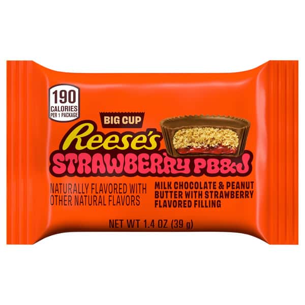 REESE'S Big Cup PB&J Strawberry Milk Chocolate Peanut Butter Cup