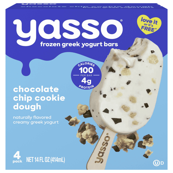 Yasso Chocolate Chip Cookie Dough Frozen Greek Yogurt Bars 4-3.5