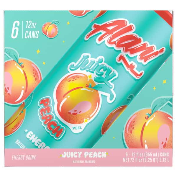 Alani Nu Juicy Peach Energy Drink 6Pk | Hy-Vee Aisles Online
