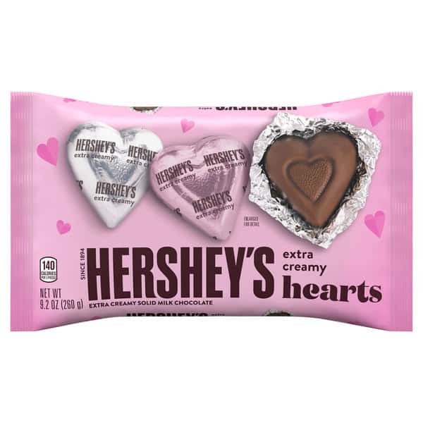 Hershey's Extra Creamy Hearts, Solid Milk Chocolate | Hy-Vee