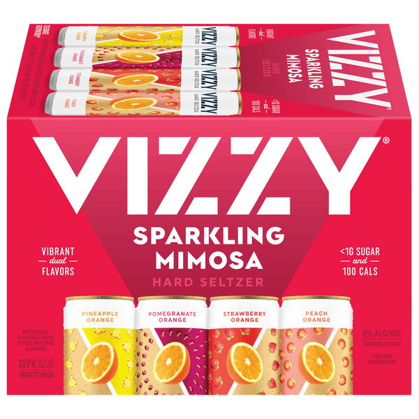 Vizzy Mimosa Hard Seltzer Variety Pack 12Pk | Hy-Vee Aisles Online