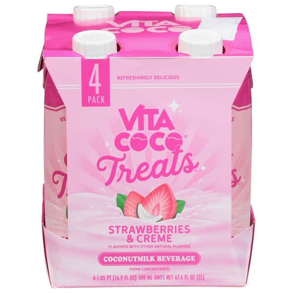 Vita Coco Treats Strawberries & Creme Coconutmilk Beverage, 4Pk