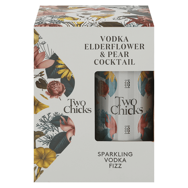 Two Chicks Vodka Fizz with Pear & Elderflower 4pk | Hy-Vee Aisles