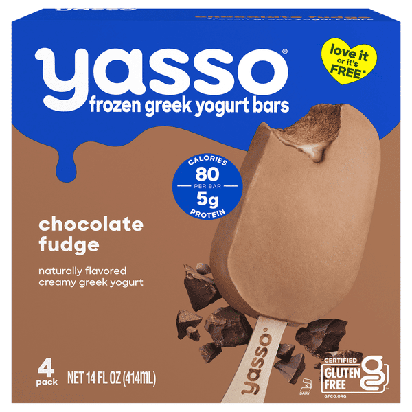 Yasso Chocolate Fudge Frozen Greek Yogurt Bars 4 - 3.5 Fl Oz | Hy