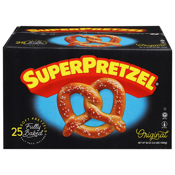 SuperPretzel Original Baked Soft Pretzels 25Ct | Hy-Vee Aisles