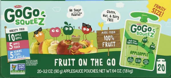 GoGo SqueeZ Fruit On The Go Applesauce Variety 20 Pack | Hy-Vee