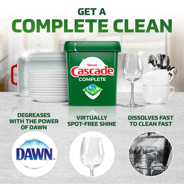 Cascade Complete ActionPacs, Dishwasher Detergent, Fresh Scent