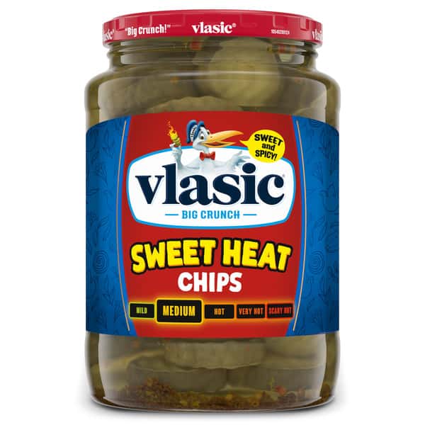 Vlasic Sweet Heat Medium Spice Pickle Chips, 24 fl. oz. | Hy-Vee