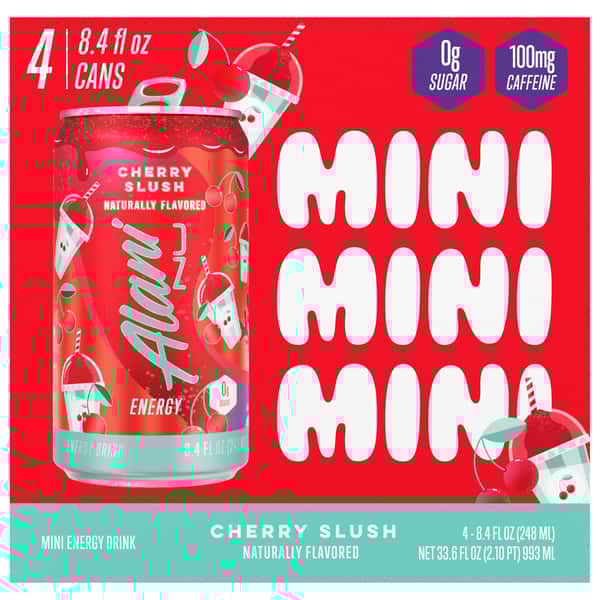 Alani Nu Energy Drink, Cherry Slush, Mini, 4Pk | Hy-Vee Aisles