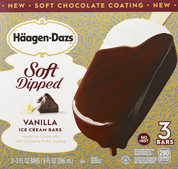 Haagen-Dazs Soft Dipped Vanilla Ice Cream Bars 3-3 Fl Oz | Hy-Vee