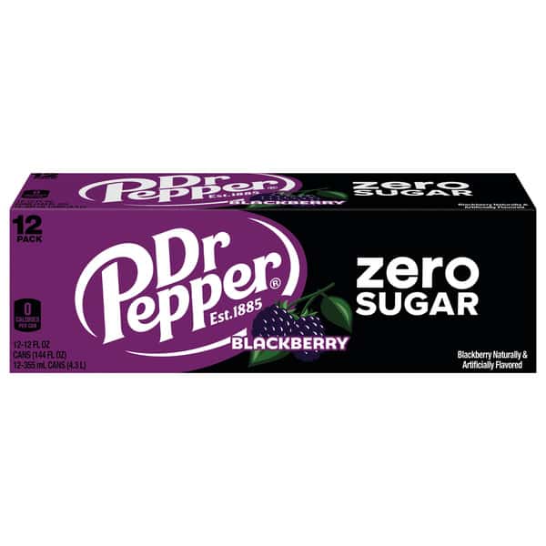 Dr Pepper Blackberry Zero Sugar Soda, 12 Pack | Hy-Vee Aisles