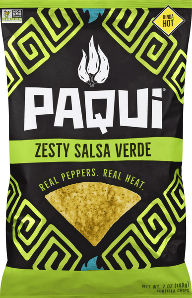 Paqui Zesty Salsa Verde Kinda Hot Tortilla Chips | Hy-Vee Aisles