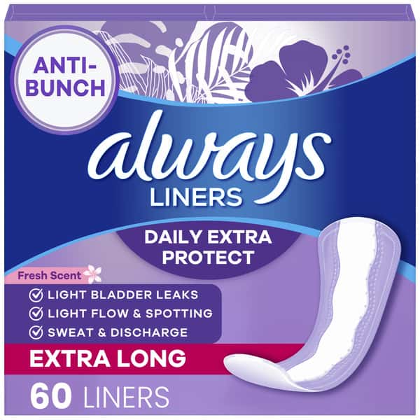 Always Xtra Protection 3-in-1 Daily Liners Extra Long Double Pack