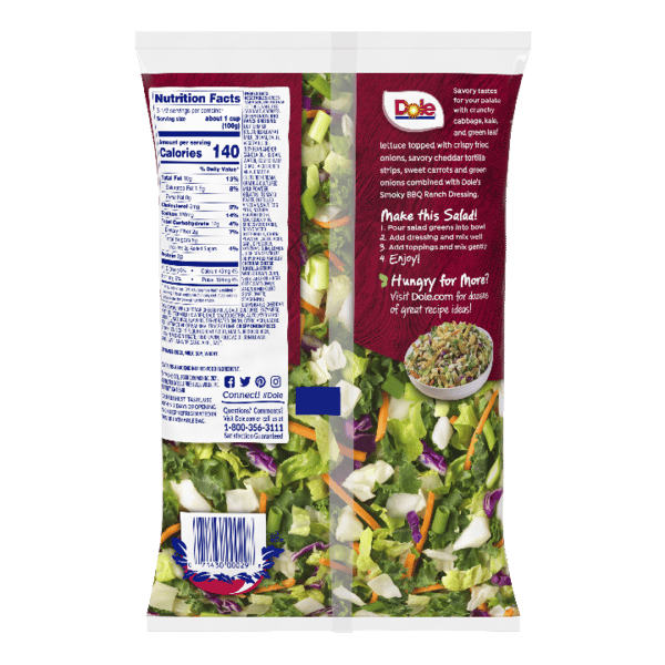 Dole Chopped BBQ Ranch Salad Kit | Hy-Vee Aisles Online Grocery Shopping