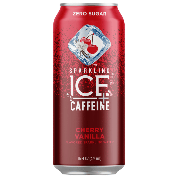 Sparkling Ice +Caffeine, Cherry Vanilla Flavored Sparkling Water