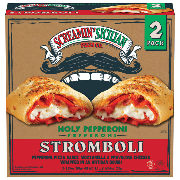 Screamin' Sicilian Pizza Co. Stromboli, Holy Pepperoni, 2-9.25 oz