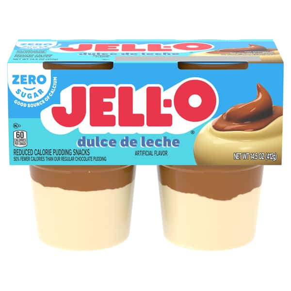 Jell-O Zero Sugar Dulce De Leche Pudding Snack Cups | Hy-Vee