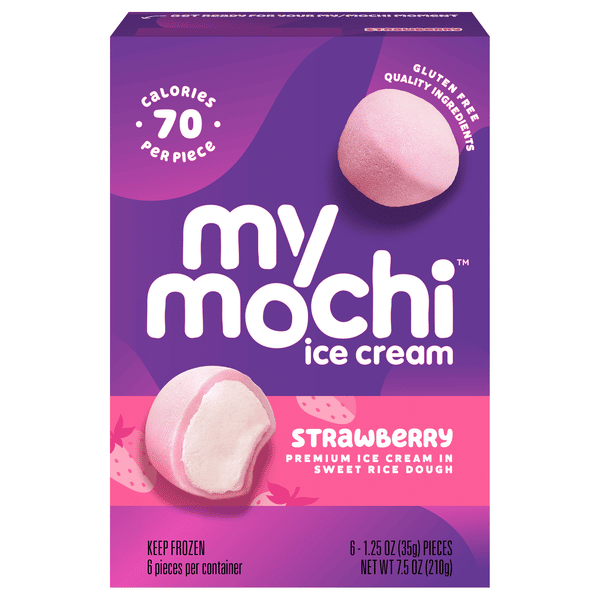 mochigo360ページです°・*:.。.☆ My/Mo Mochi Ice Cream Ripe Strawberry 6 - 1.5 Oz Pieces | Hy-Vee