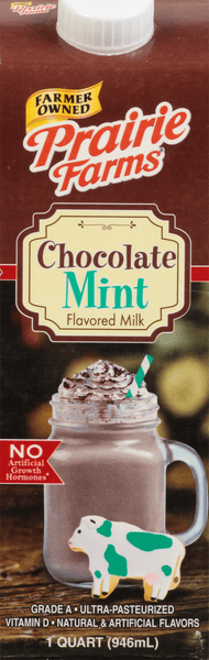 ミルク Prairie Farms Chocolate Mint Flavored Milk 1 qt Carton | Hy-Vee