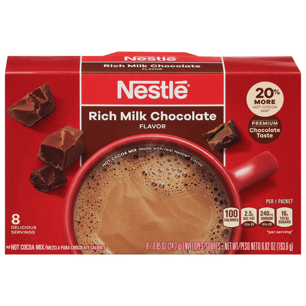 Nestle Hot Cocoa Mix, Rich Milk Chocolate 8-0.85 oz | Hy-Vee