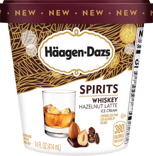 Haagen-Dazs Spirits Whiskey Hazelnut Latte Ice Cream | Hy-Vee