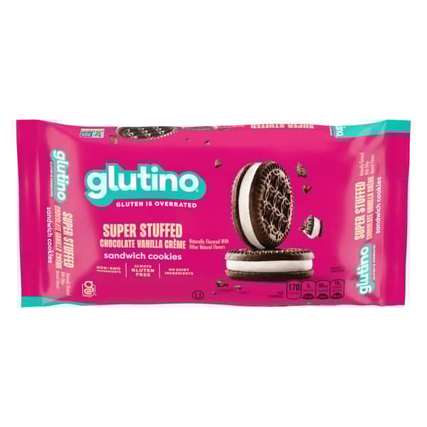 Glutino Gluten Free Super Stuffed Chocolate Vanilla Creme Cookies