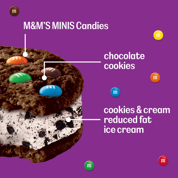 M&M'S Ice Cream Cookies and Cream Sandwiches, Reduced Fat Cookies
