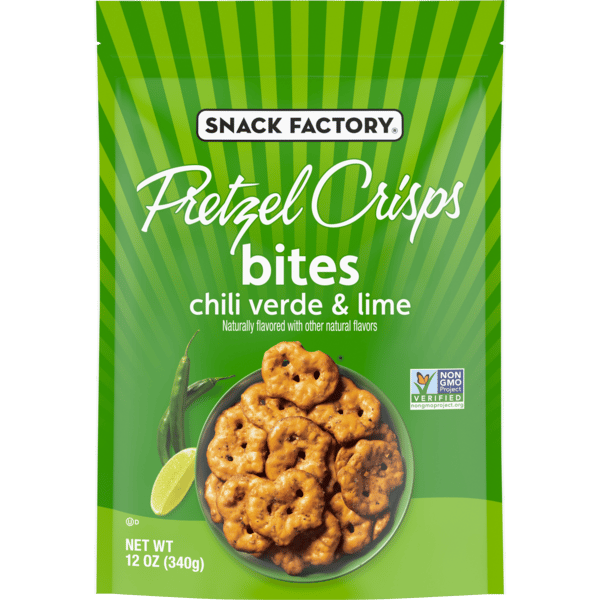 Snack Factory Pretzel Crisps Bites, Chili Verde & Lime | Hy-Vee