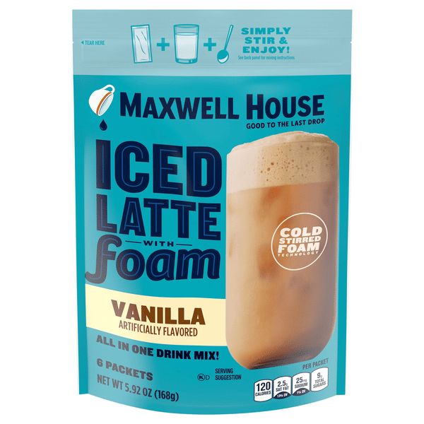 Maxwell House Iced Latte with Foam, Vanilla | Hy-Vee Aisles Online