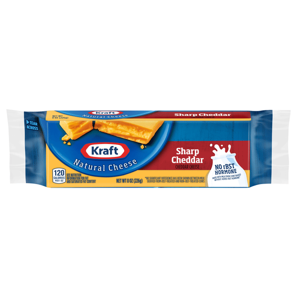 Kraft Sharp Cheddar Cheese, 8 oz Block | Hy-Vee Aisles